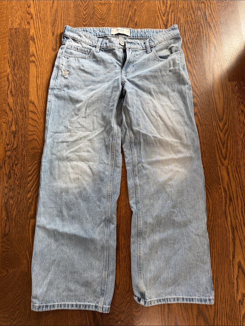 Hollister Light Blue Wide-Leg Women's Jeans